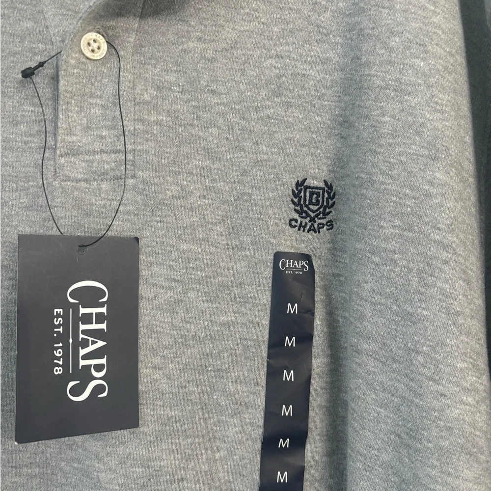 Chaps Gray Polo Shirt Size Medium NWT